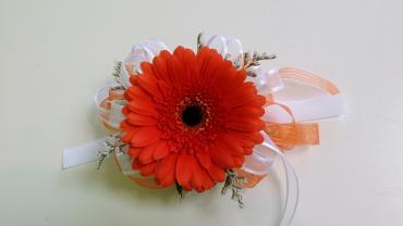 Orange Gerber corsage