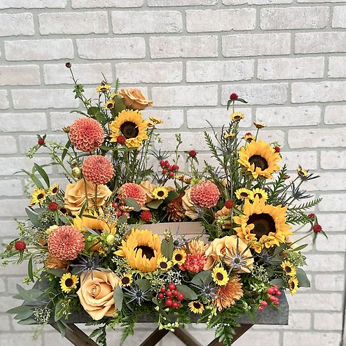 September Garden Urn Wreath