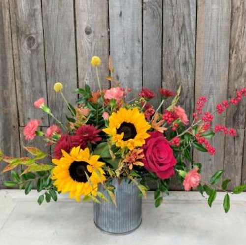 Sunflowers and Roses