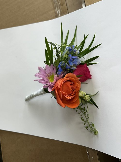 Bright Blooms Boutonniere