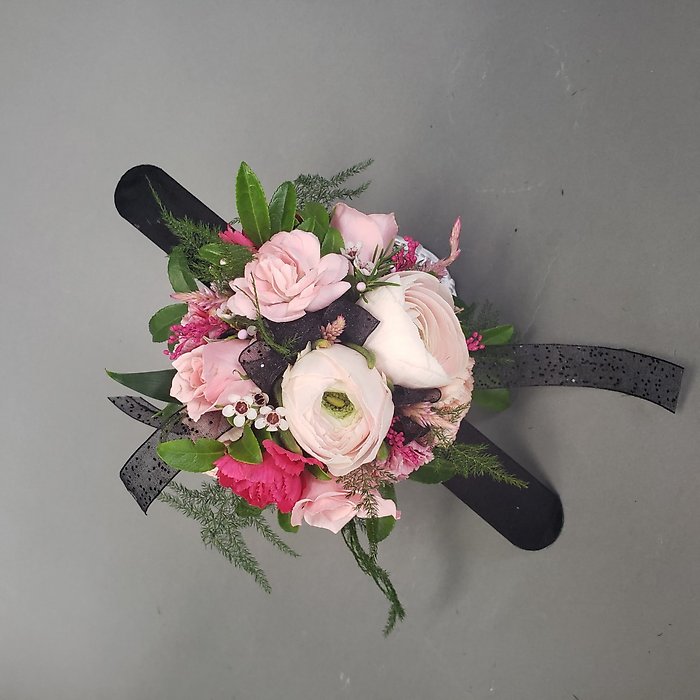 Shades of Pink Wrist Corsage