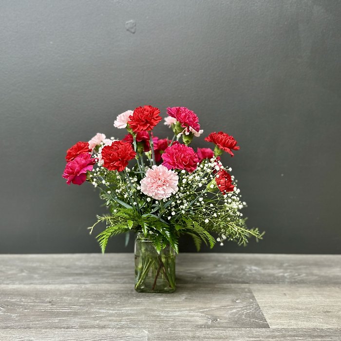 Valentine Carnation Vase