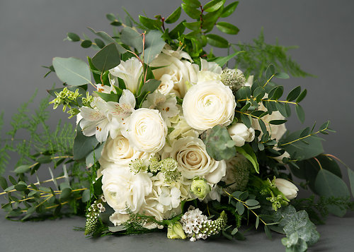 Lux All White Wedding Bouquet