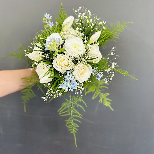 Blue and white Prom Bouquet