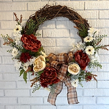 Terracotta Peony Wreath