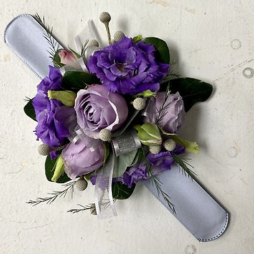 Lavender and Purple Wrist Corsage