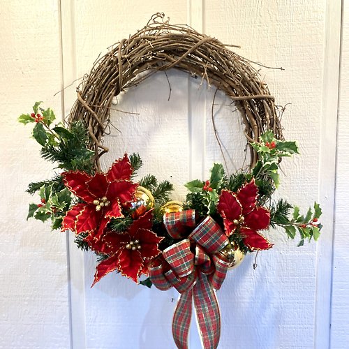 Poinsettia Wreath