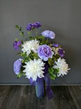 Remembered with Love Cemetery Vase