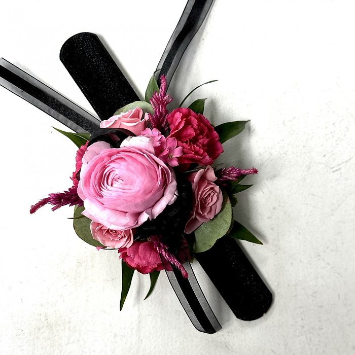 Shades of Pink Wrist Corsage